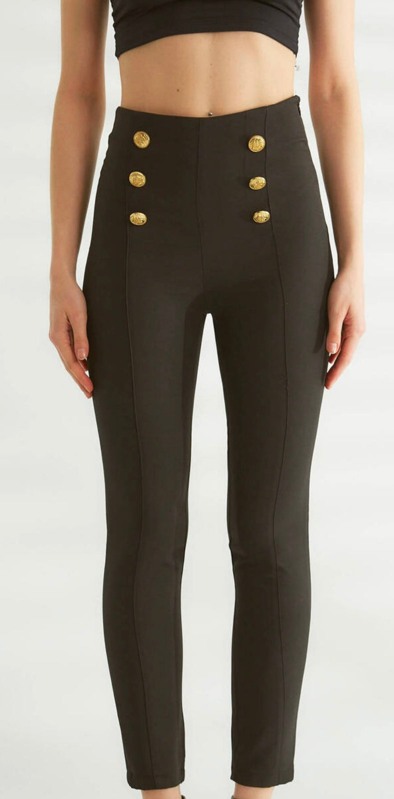 Pantalon bouton doree